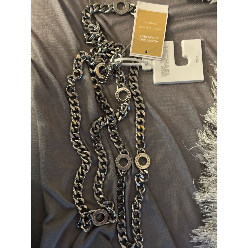 Michael kors mk circle curb chain belt/necklace/strap L/XL NWT - Picture 10 of 11